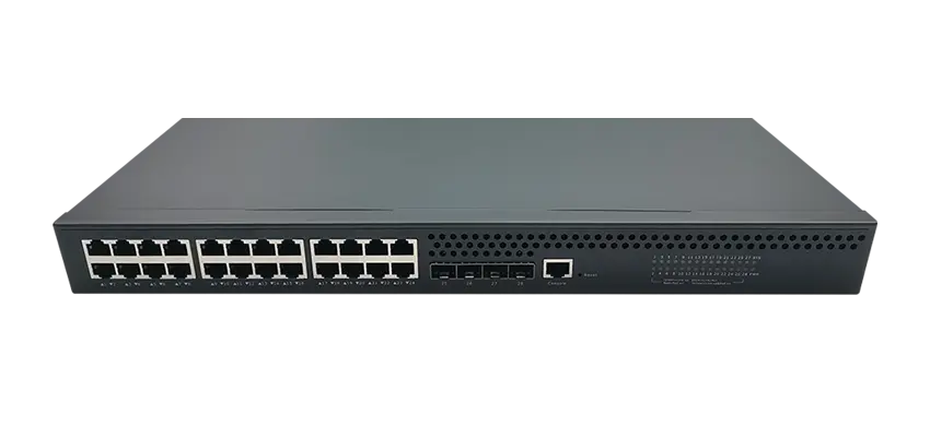 Layer 2+ Managed PoE Switch 24x10/100/1000M RJ45, Uplink 4x1G/2.5G SFP
