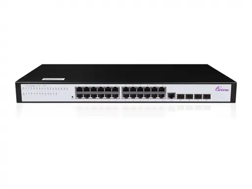 Managed Ethernet Switch with 24×GE TX ports, 4×100/1000M SFP ports