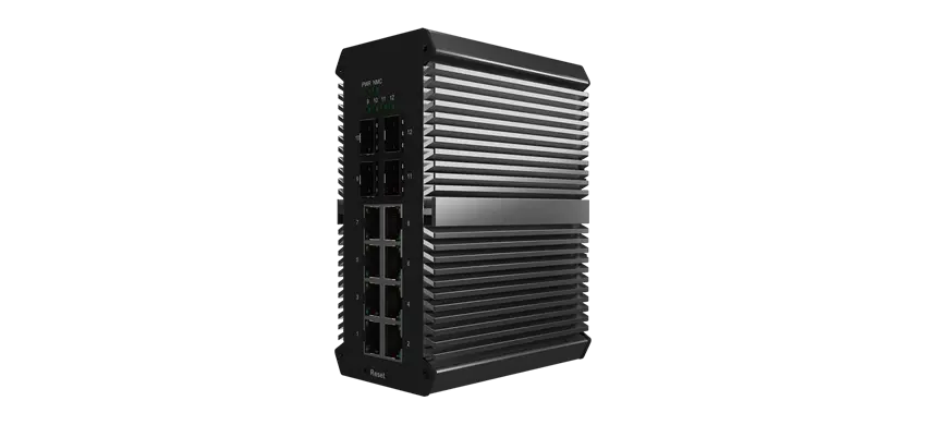 Industrial L2+ Managed Switch 4x1000M SFP, 8x10/100/1000M RJ45