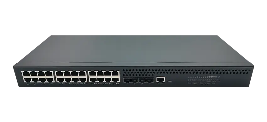 Layer 2+ Managed PoE Switch 24x10/100/1000M RJ45, Uplink 4x1G/2.5G/10G SFP+
