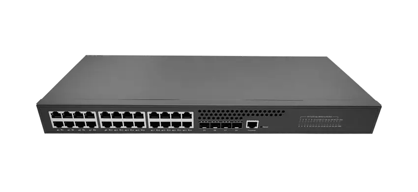 Layer 2+ Managed Switch 24x10/100/1000M RJ45, Uplink 4x1G/2.5G SFP