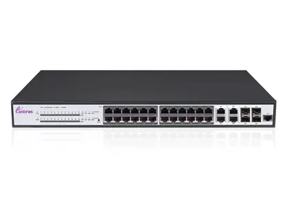 Managed Ethernet Switch with 24×GE PoE ports, 4 GE TX/SFP Combo Ports