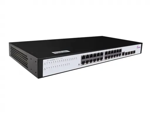 Managed Ethernet Switch with 24×GE TX ports, 4×100/1000M SFP ports