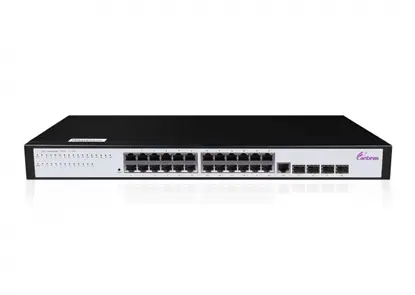 Managed Ethernet Switch with 24×GE TX ports, 4×100/1000M SFP ports