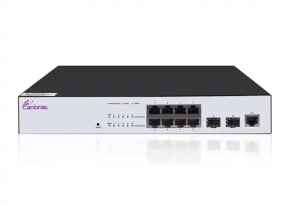 Managed Ethernet Switch with 8×GE TX ports, 2×100/1000M SFP ports