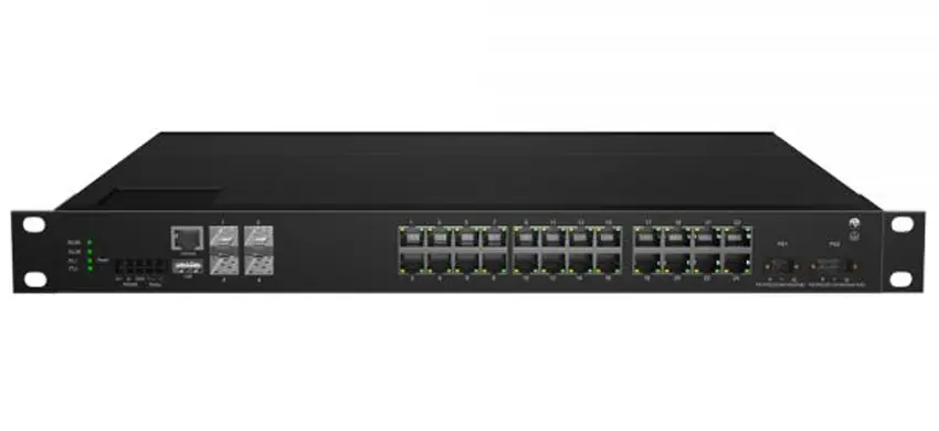 10G Base-X, 24x10/100/1000 Base-T PoE Managed Industrial Switch