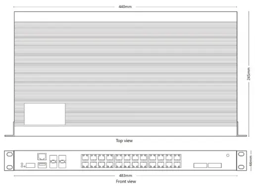 10G Base-X, 24x10/100/1000 Base-T PoE Managed Industrial Switch