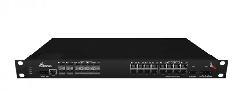 12x1000 Base-X, 16x10/100/1000 Base-T Managed Industrial Switch (PoE Optional)
