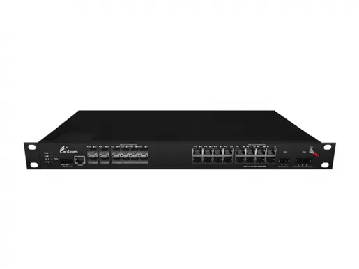 12x1000 Base-X, 16x10/100/1000 Base-T Managed Industrial Switch (PoE Optional)