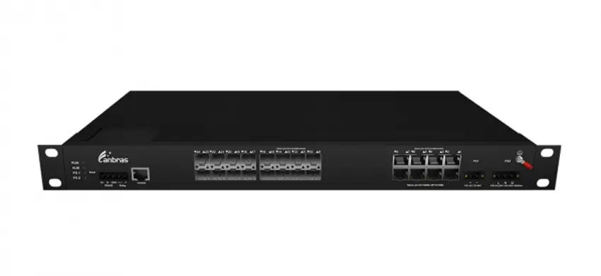 16x1000 Base-X, 8x10/100/1000Base-T Managed Industrial Ethernet Switch (PoE Optional)