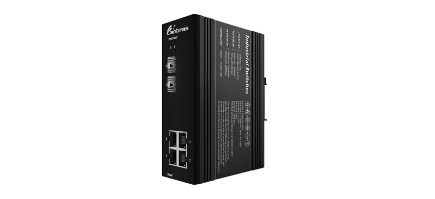 2x1000Base-X, 4x10/100/1000Base-T Managed Industrial Ethernet Switch (PoE Optional)