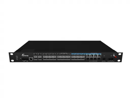 4x10G Base-X, 16x1000 Base-X, 8x1000M Combo Managed Industrial Switch (PoE Optional)