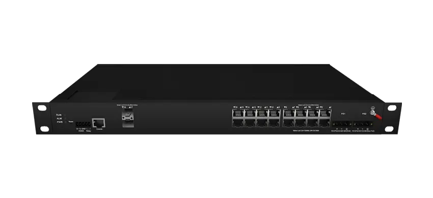 Industrial Rackmount L2 Managed PoE Switch 16x10/100/1000M RJ45, Uplink 2x10G SFP+