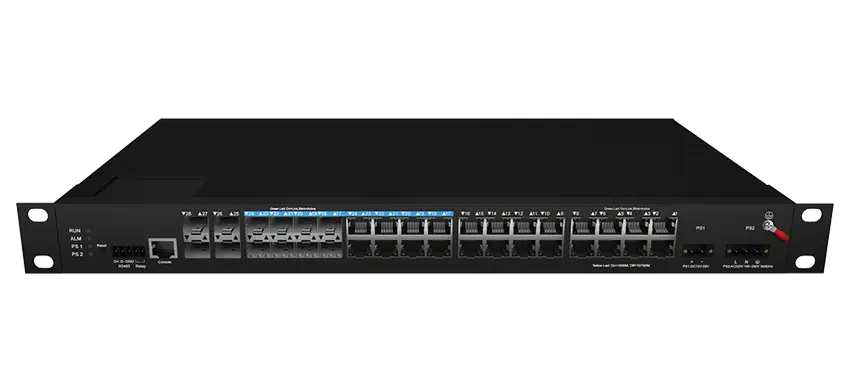Industrial Rackmount L3 Managed Ethernet Switch 16x10/100/1000M RJ45, 8x1000M Combo, 4x1000M SFP