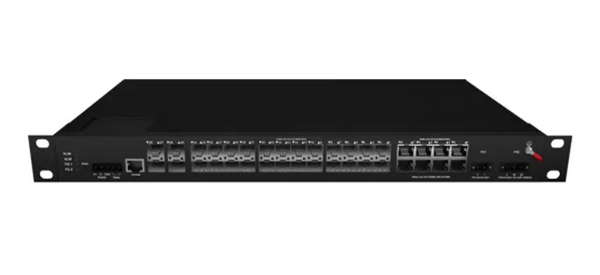 Industrial Rackmount L3 Managed Switch 8x1G Combo, 16x1G SFP, 4x10G SFP