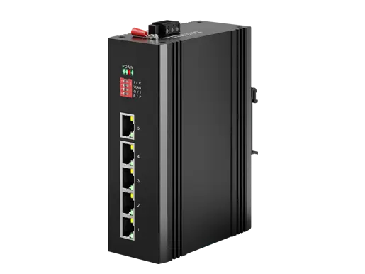 Industrial Din-rail Unmanaged Booster PoE Switch 5x10/100Base-T