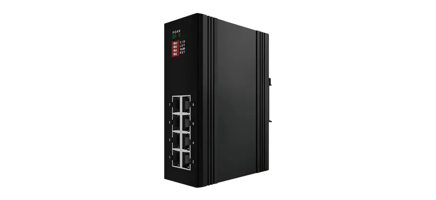 Industrial Din-rail Unmamaged Booster PoE Switch 8x10/100Base-T
