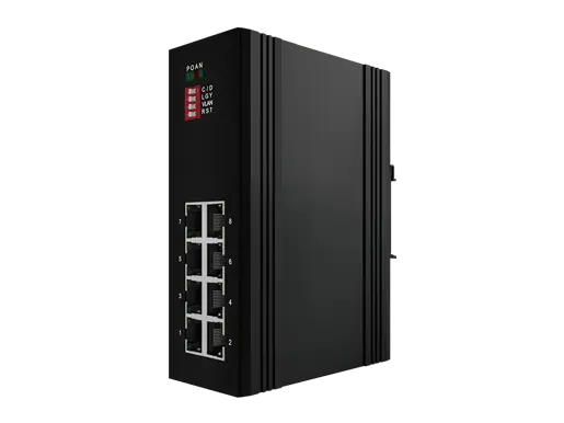 Industrial Din-rail Unmamaged Booster PoE Switch 8x10/100Base-T