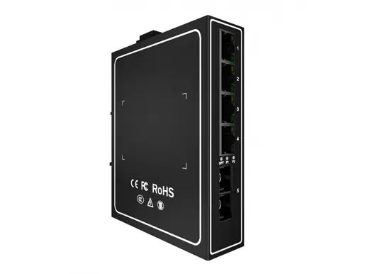 1x100Base-X, 4x10/100Base-T Unmanaged Industrial Switch (PoE Optional)
