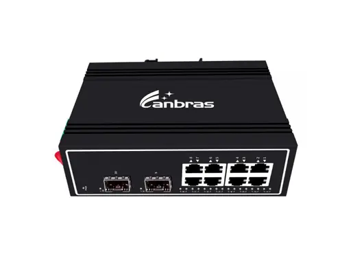 2x1000Base-X, 8x10/100/1000Base-T Unmanaged Industrial Switch (PoE Optional)