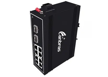2x1000Base-X, 8x10/100/1000Base-T Unmanaged Industrial Switch (PoE Optional)