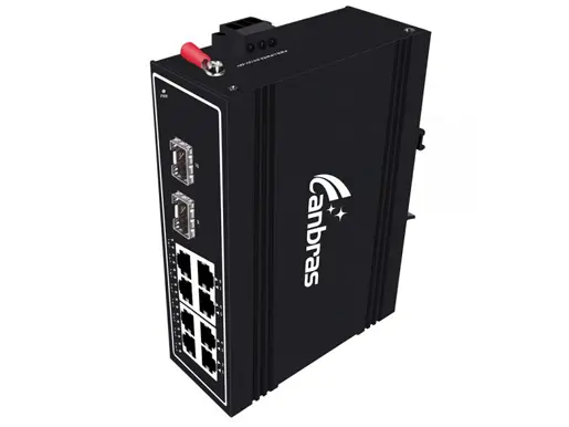 2x1000Base-X, 8x10/100/1000Base-T Unmanaged Industrial Switch (PoE Optional)