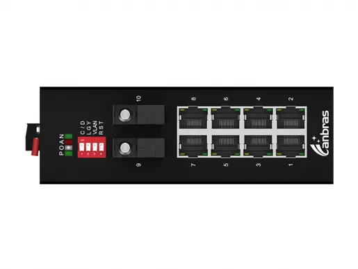 2x1000Base-X, 8x10/100Base-T Industrial Ethernet Switch (PoE Optional)