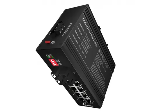 2x1000Base-X, 8x10/100Base-T Industrial Ethernet Switch (PoE Optional)