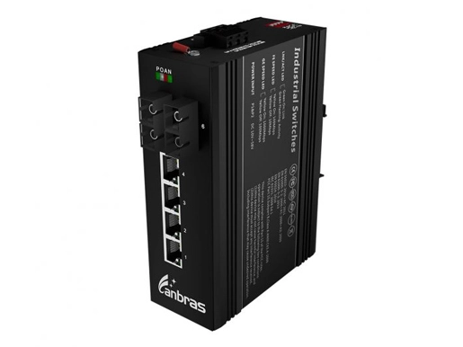 2x100Base-FX, 4x10/100Base-TX Industrial Ethernet Switch (PoE Optional)