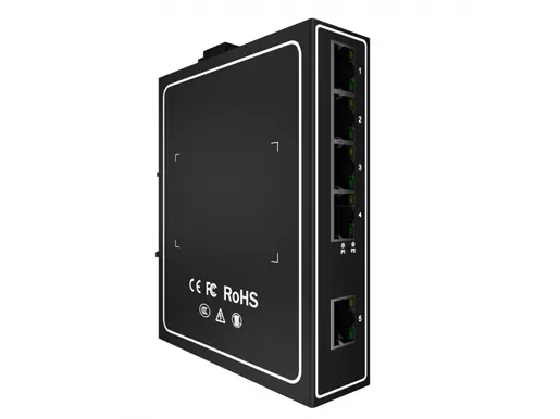 5x10/100Base-T Unmanaged Industrial Switch (PoE Optional)
