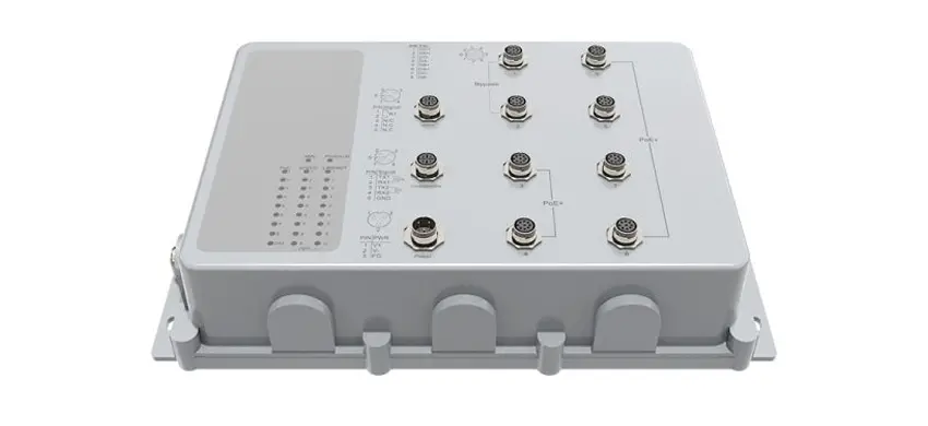 8x10/100/1000Base-T Industrial PoE Switch, Waterproof IP67