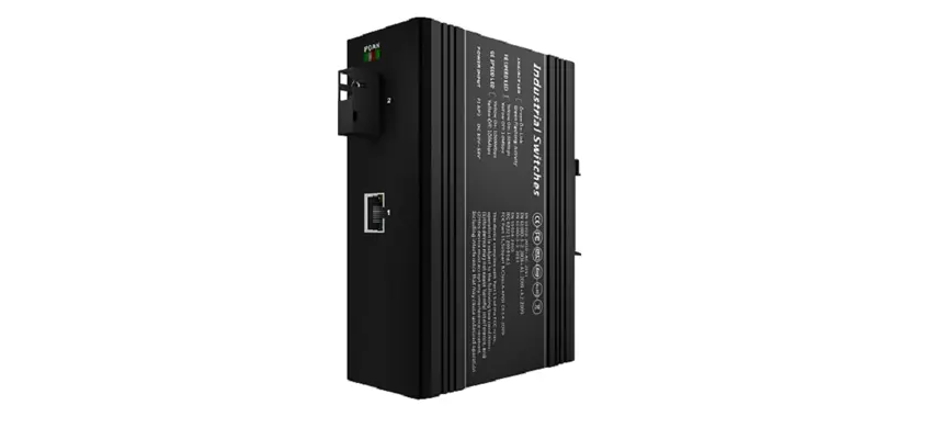 (Din Rail) 1x1000Base-X, 1x10/100/1000Base-T Industrial Media Converter