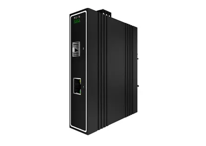 (Din Rail)1x1000Base-X, 1x10/100/1000Base-T Unmanaged Industrial Media Converter