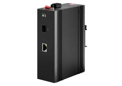 Industrial Din-rail PoE Media Converter 1x1000Base-X, 1x10/100/1000Base-T