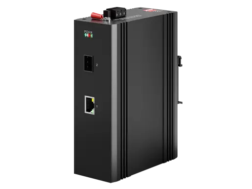 Industrial Din-rail PoE Media Converter 1x1000Base-X, 1x10/100/1000Base-T