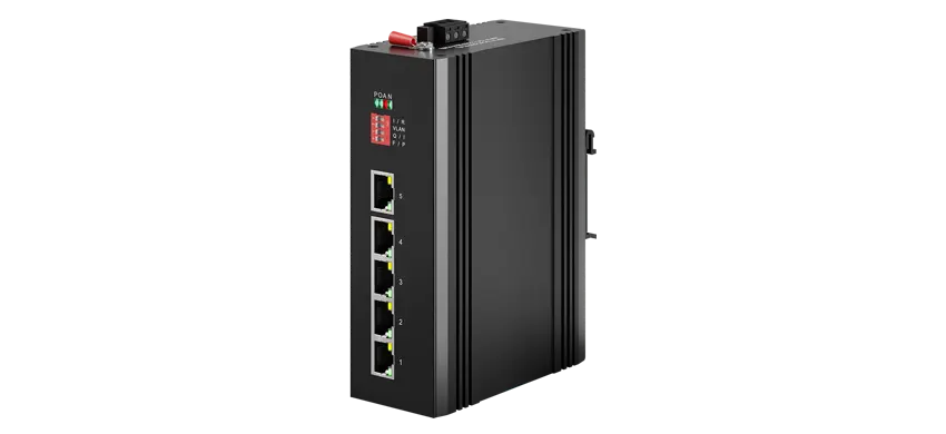 Industrial Ethernet Switch 5x10/100/1000M RJ45 (PoE)