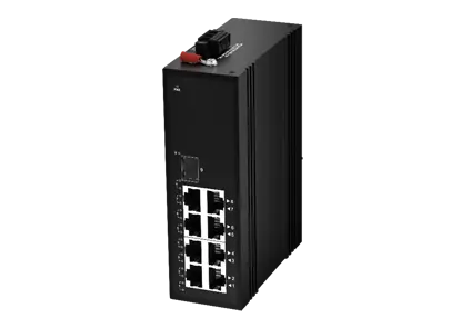 Industrial Ethernet Switch 8x10/100/1000M RJ45 (PoE), Uplink 1x1000M SFP,
