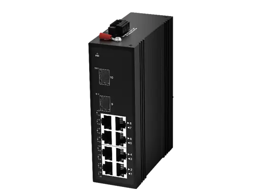 Industrial Ethernet Switch 8x10/100/1000M RJ45 (PoE), Uplink 2x1000M SFP