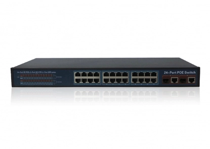 24x10/100M Ethernet PoE Ports + 2xGigabit Combo Ports PoE switch