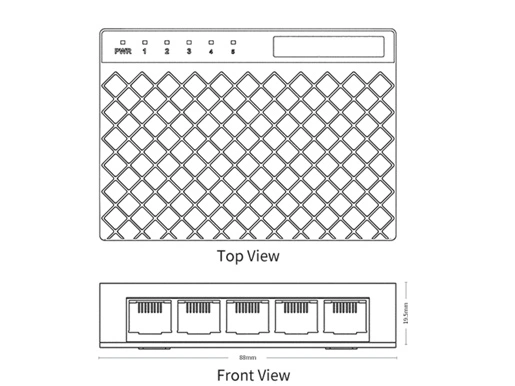 5Port 10/100/1000M Gigabit Ethernet Switch