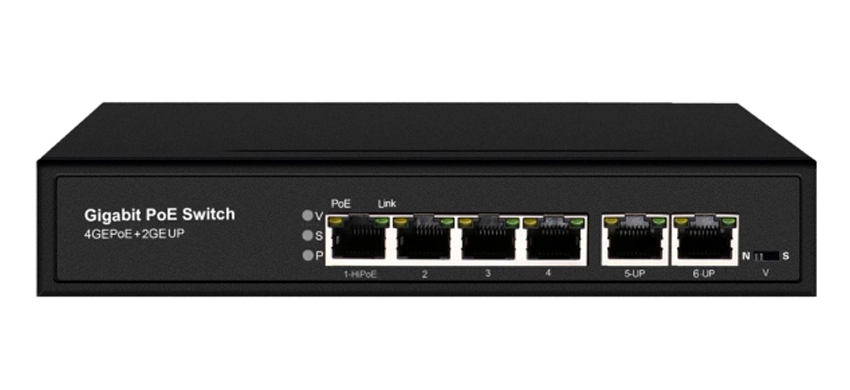Unmanaged 6 Ports Full Gigabit PoE Switch