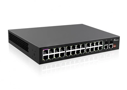 Unmanaged Gigabit 24Port PoE Switch, 24x10/100/1000M RJ45 with PoE, 2x1000M SFP+2x1000M RJ45 Uplink