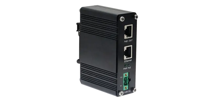 Industrial Single Port 10/100/1000Mbps/2.5/5G/10G PoE Injector 60w