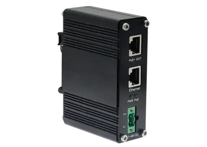 Industrial Single Port 10/100/1000Mbps/2.5/5G/10G PoE Injector 60w