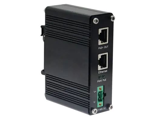 Industrial Single Port 10/100/1000Mbps/2.5/5G/10G PoE Injector 60w