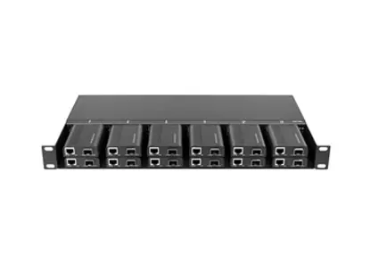 High Density Chassis 12-Slot Miniature Media Converter Rack