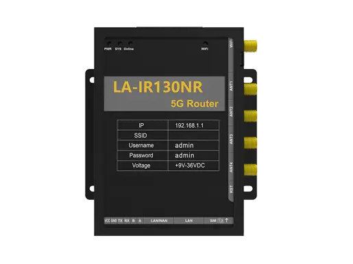 5G Industrial Router 1x1000M ETH WAN/LAN, 1x1000M ETH LAN 2 Micro-SIM slot & 2.4GHz/5.8GHz WIFI SuppLA-