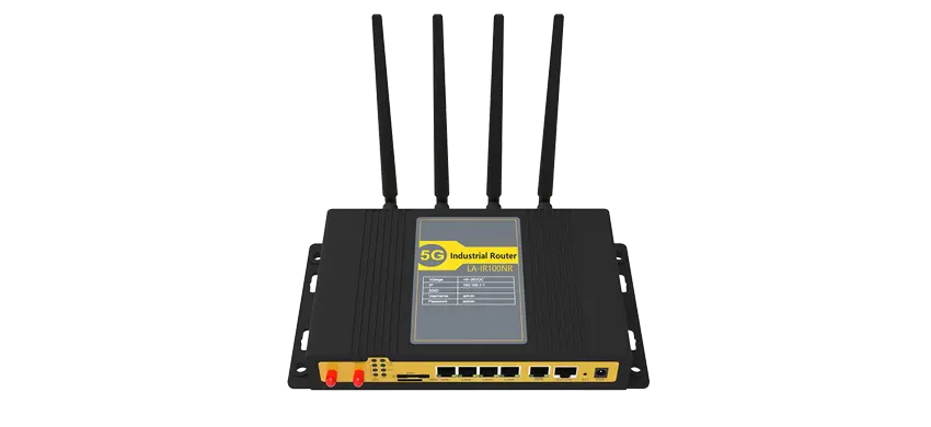 5G Industrial Router 1x1000M ETH WAN, 4x1000M ETH LAN 2 SIM slot & 2.4GHz/5.8GHz WIFI Support