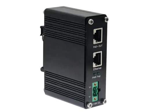 Industrial Single Port 10/100/1000Mbps/2.5/5G PoE Injector 60w