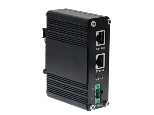 Industrial Single Port 10/100/1000Mbps/2.5G PoE Injector 30w
